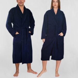 Granatowe szlafroki hotelowe classic unisex
